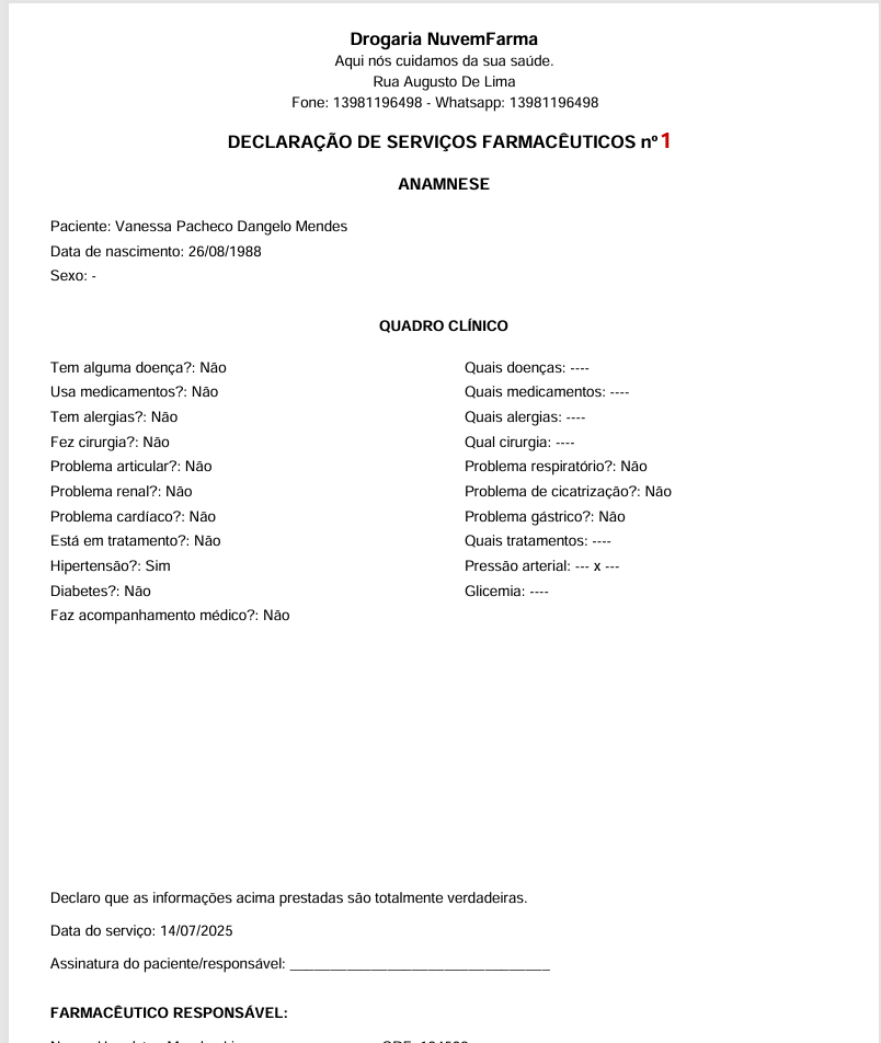 Declaração de Serviços